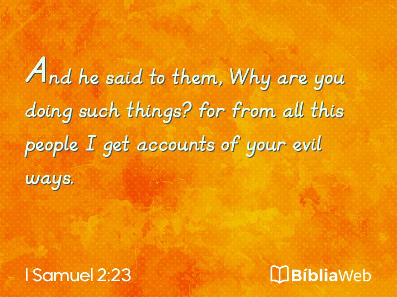 I Samuel 2:23 em imagem para compartilhar