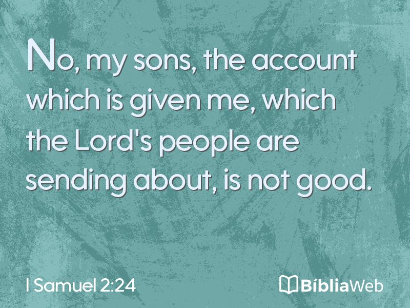 I Samuel 2:24 em imagem para compartilhar