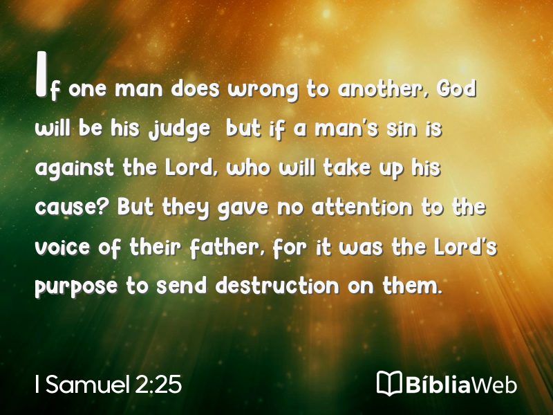 I Samuel 2:25 em imagem para compartilhar