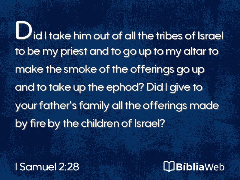 I Samuel 2:28 em imagem para compartilhar