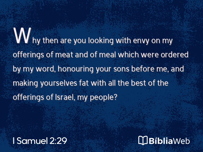 I Samuel 2:29 em imagem para compartilhar