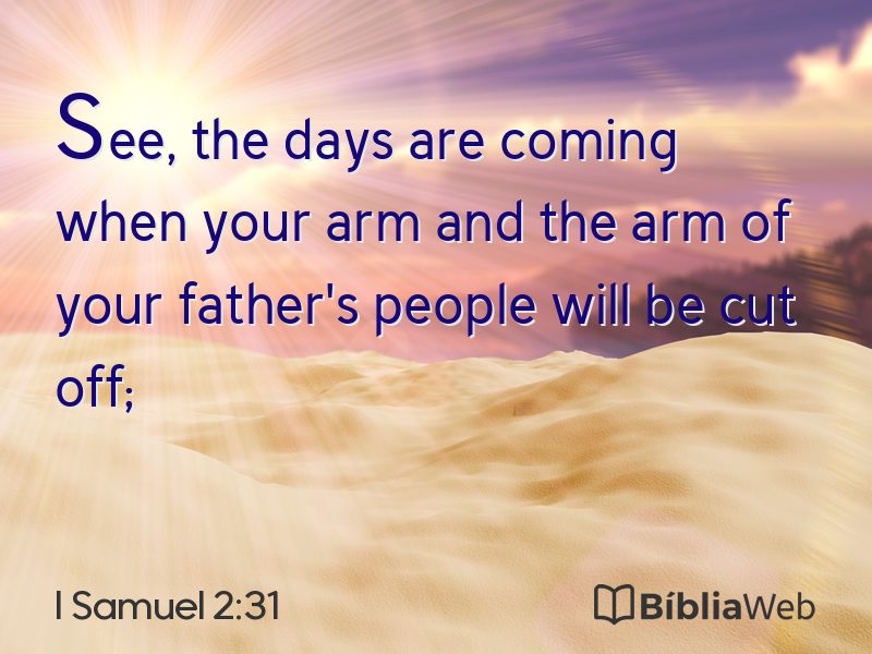I Samuel 2:31 em imagem para compartilhar