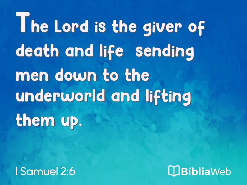I Samuel 2:6 em imagem para compartilhar