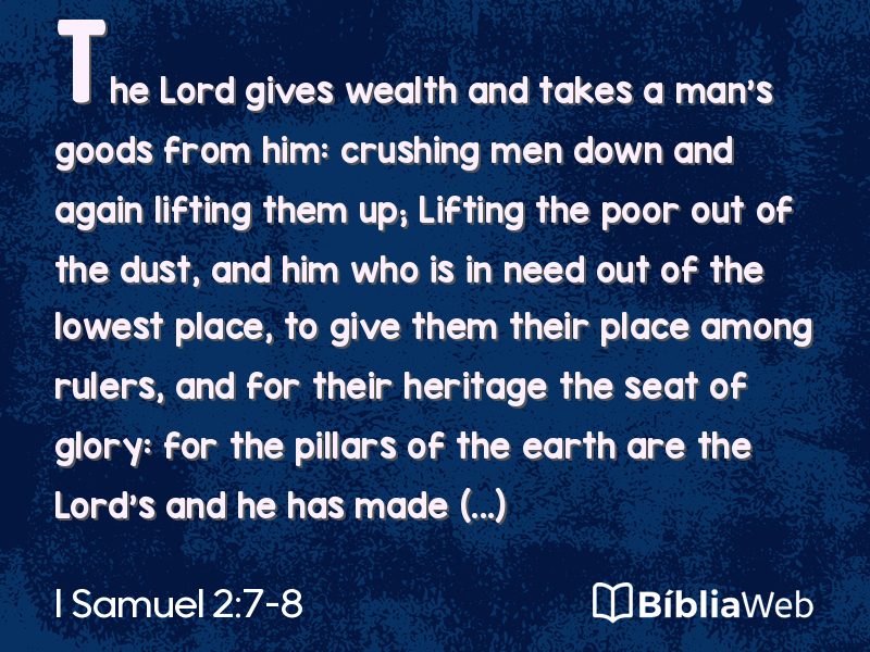 I Samuel 2:7-8 em imagem para compartilhar