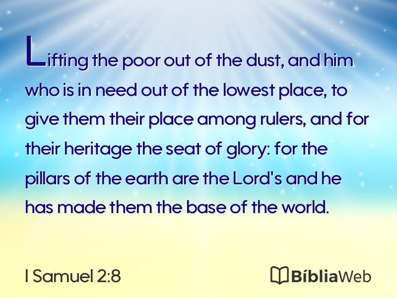 I Samuel 2:8 em imagem para compartilhar
