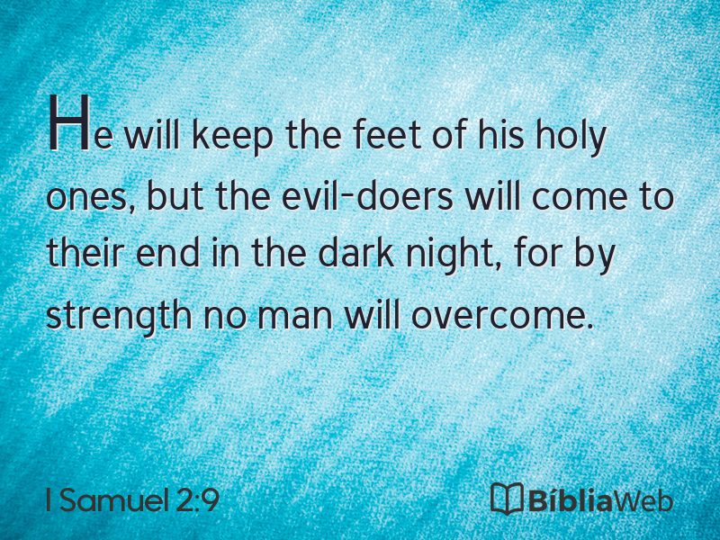I Samuel 2:9 em imagem para compartilhar