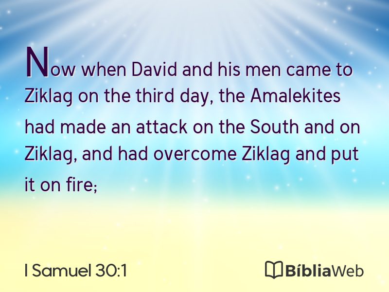 I Samuel 30:1 em imagem para compartilhar