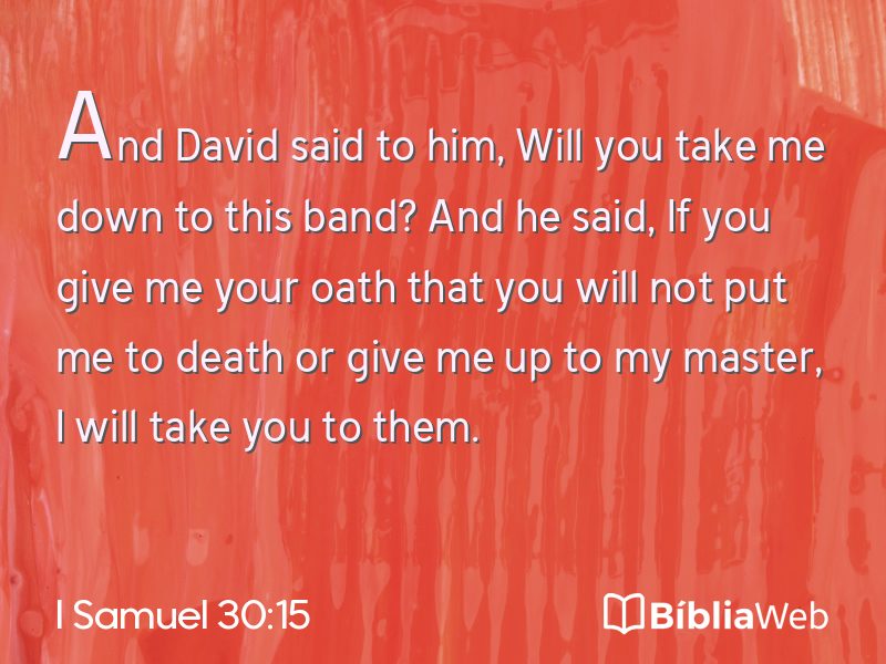 I Samuel 30:15 em imagem para compartilhar