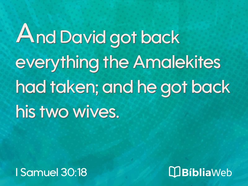 I Samuel 30:18 em imagem para compartilhar