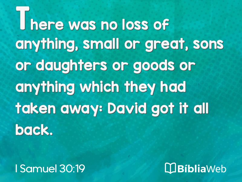 I Samuel 30:19 em imagem para compartilhar