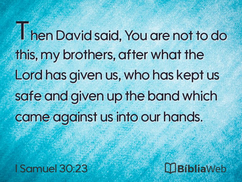 I Samuel 30:23 em imagem para compartilhar