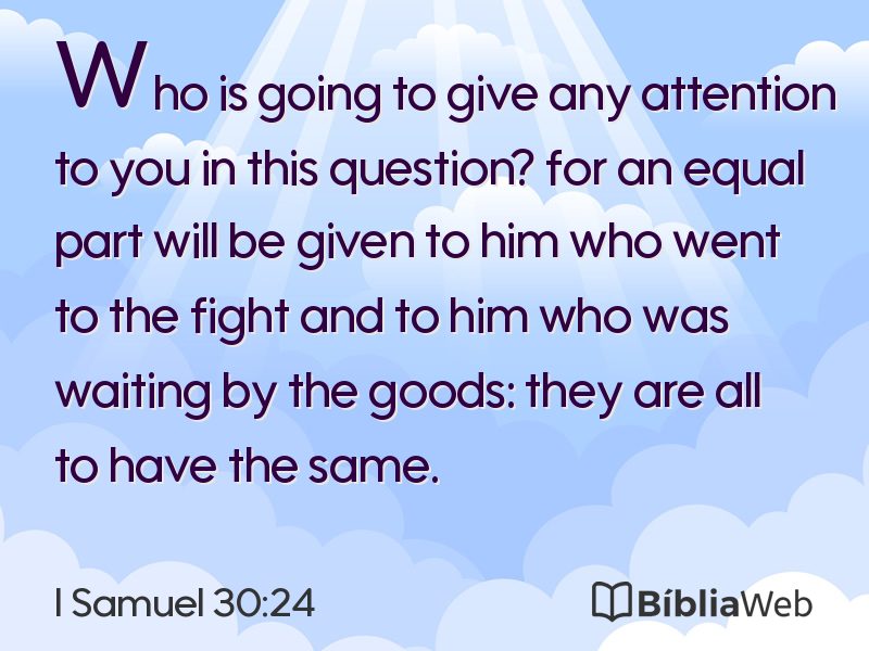 I Samuel 30:24 em imagem para compartilhar