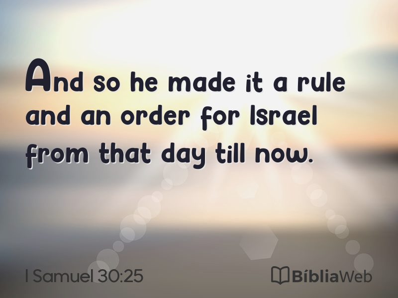 I Samuel 30:25 em imagem para compartilhar