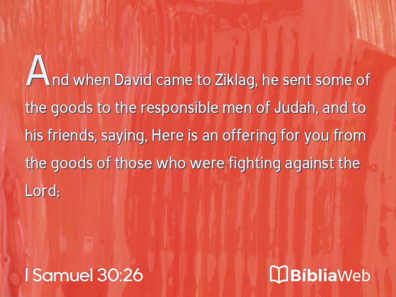 I Samuel 30:26 em imagem para compartilhar