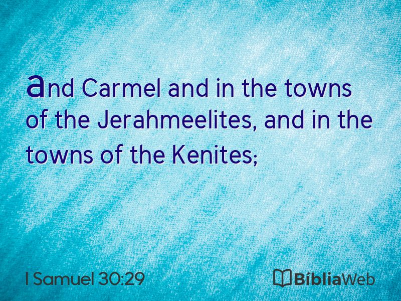 I Samuel 30:29 em imagem para compartilhar