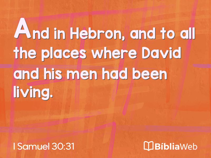 I Samuel 30:31 em imagem para compartilhar