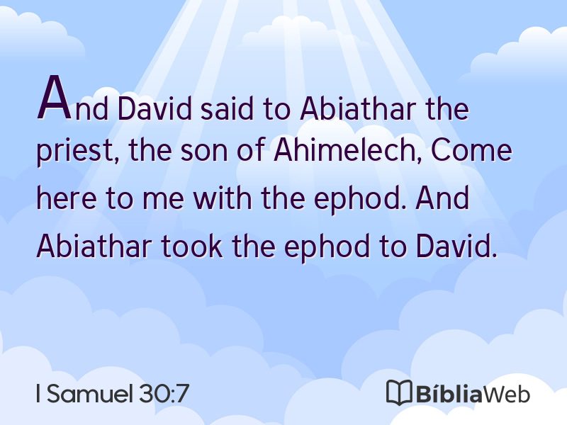 I Samuel 30:7 em imagem para compartilhar