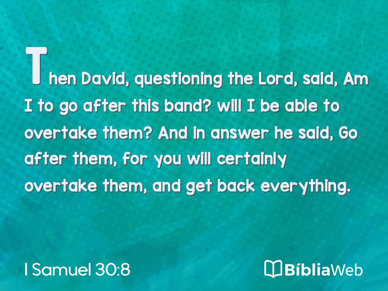 I Samuel 30:8 em imagem para compartilhar
