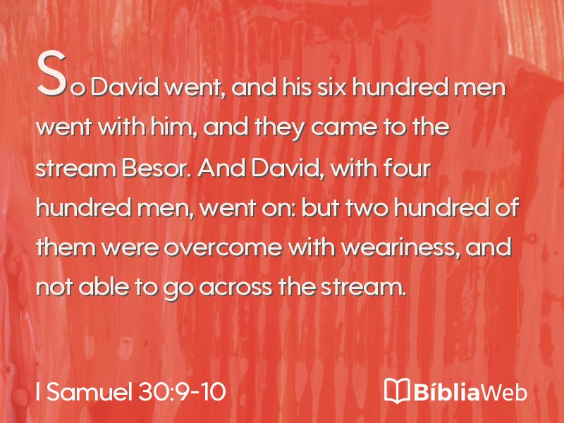 I Samuel 30:9-10 em imagem para compartilhar