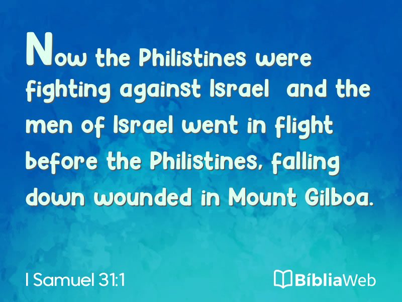 I Samuel 31:1 em imagem para compartilhar