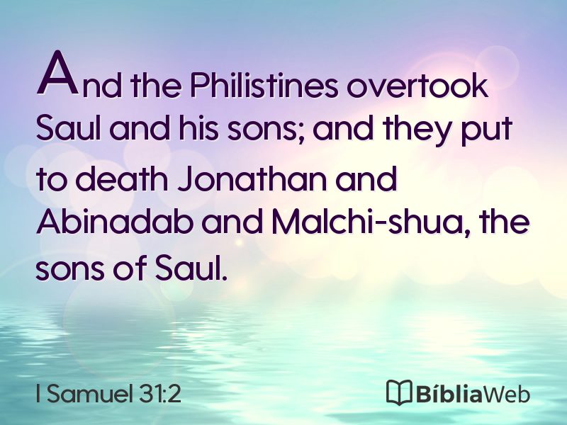I Samuel 31:2 em imagem para compartilhar