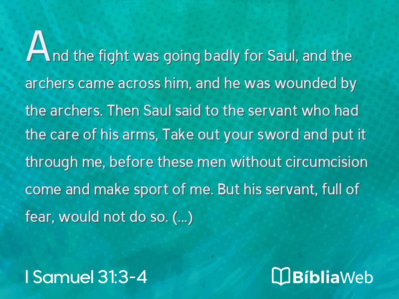 I Samuel 31:3-4 em imagem para compartilhar