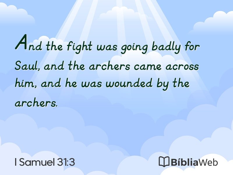 I Samuel 31:3 em imagem para compartilhar