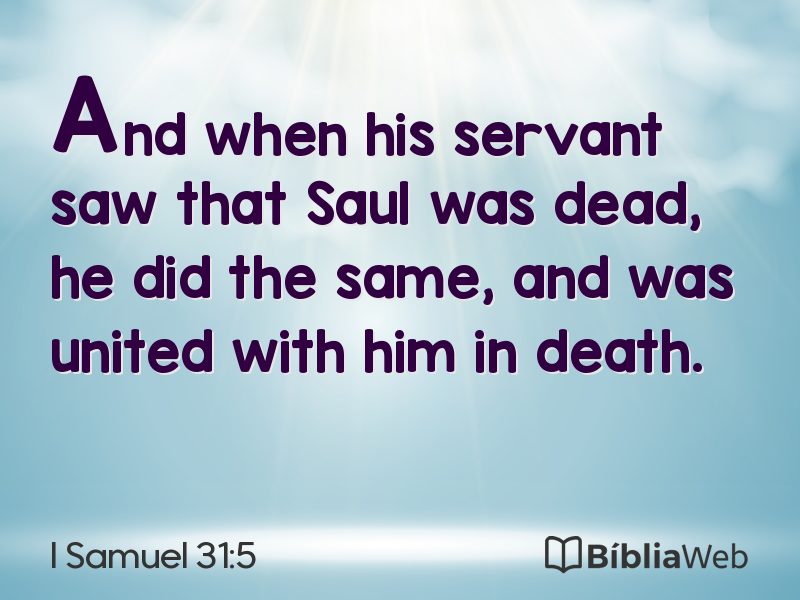 I Samuel 31:5 em imagem para compartilhar