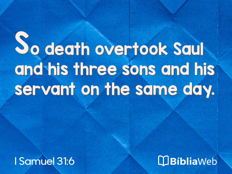 I Samuel 31:6 em imagem para compartilhar