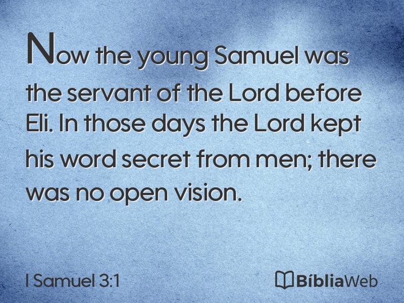I Samuel 3:1 em imagem para compartilhar