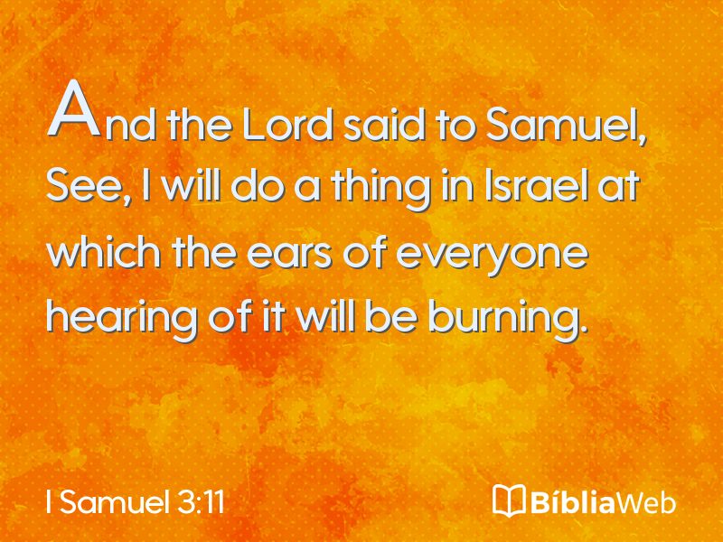 I Samuel 3:11 em imagem para compartilhar
