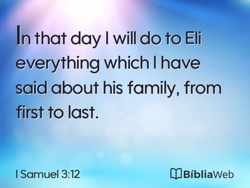 I Samuel 3:12 em imagem para compartilhar