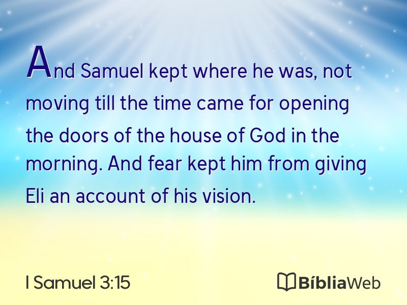 I Samuel 3:15 em imagem para compartilhar