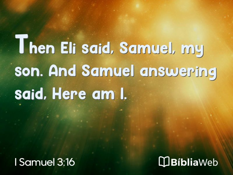 I Samuel 3:16 em imagem para compartilhar