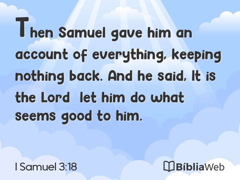 I Samuel 3:18 em imagem para compartilhar