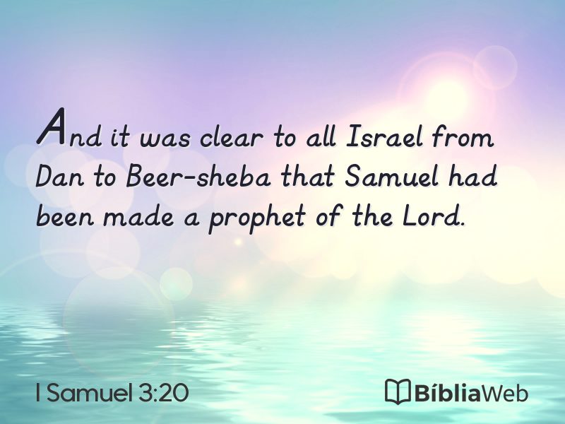 I Samuel 3:20 em imagem para compartilhar