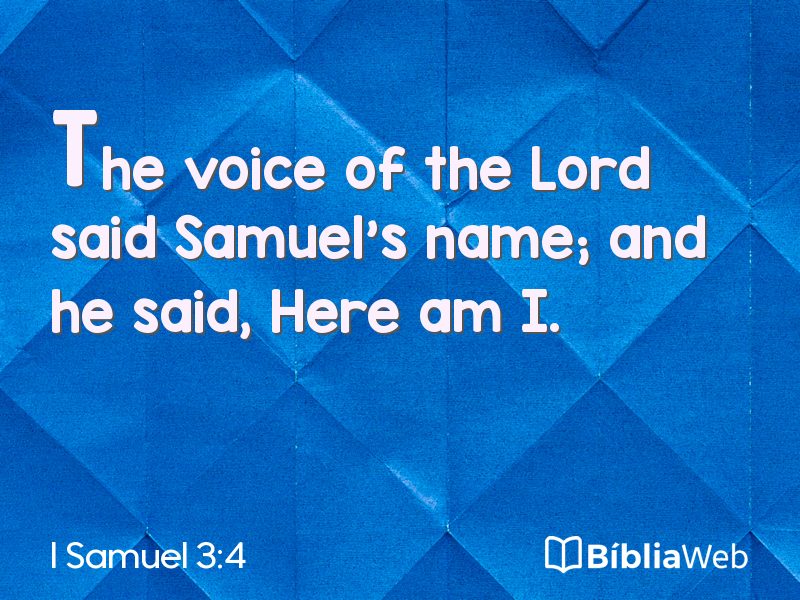 I Samuel 3:4 em imagem para compartilhar