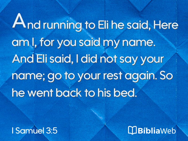 I Samuel 3:5 em imagem para compartilhar