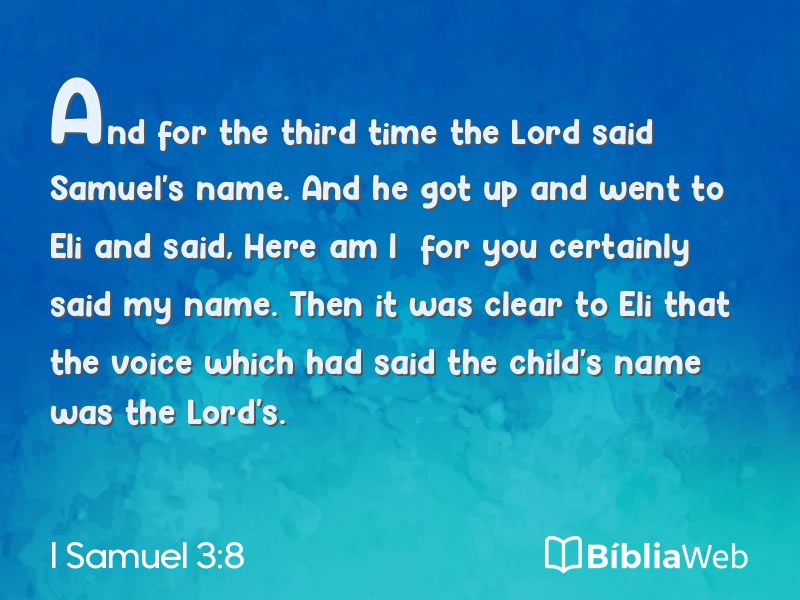 I Samuel 3:8 em imagem para compartilhar