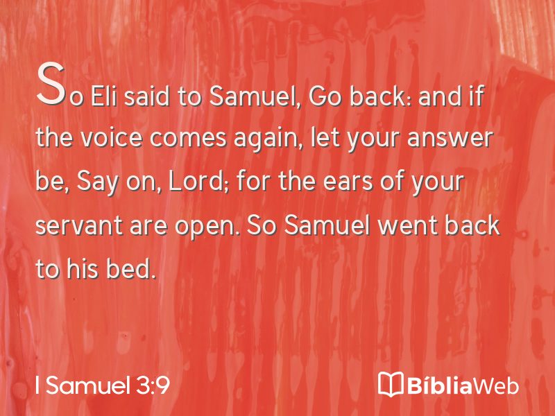 I Samuel 3:9 em imagem para compartilhar
