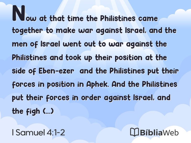 I Samuel 4:1-2 em imagem para compartilhar
