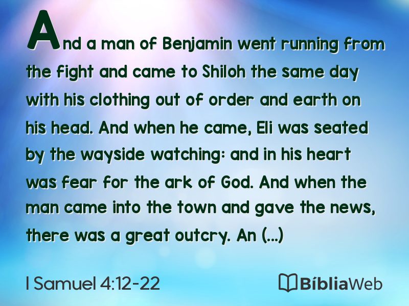 I Samuel 4:12-22 em imagem para compartilhar