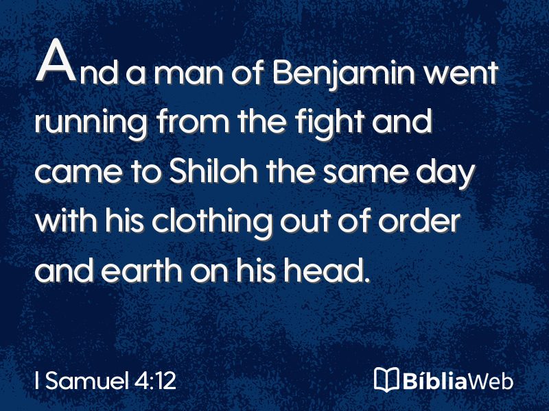 I Samuel 4:12 em imagem para compartilhar