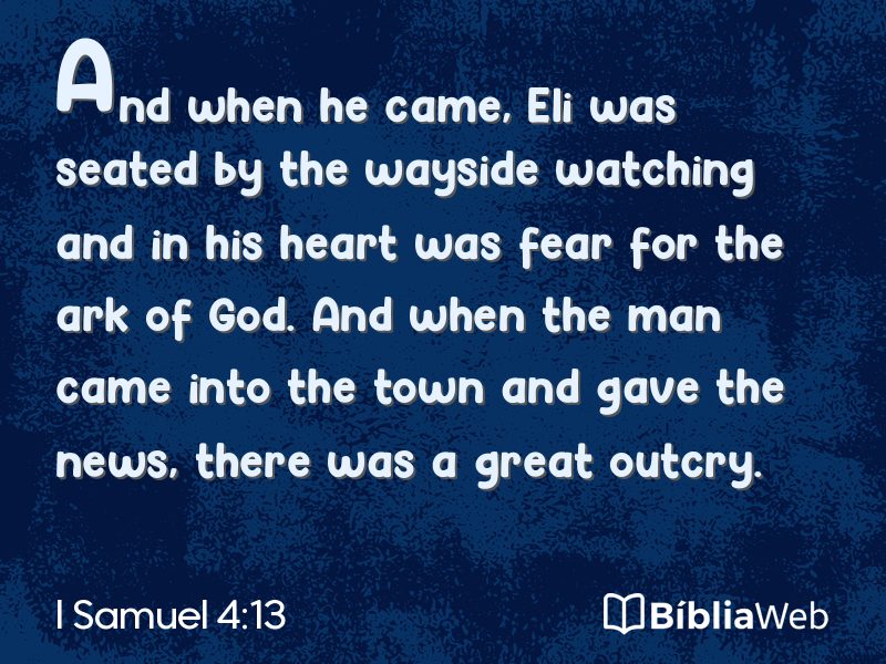 I Samuel 4:13 em imagem para compartilhar