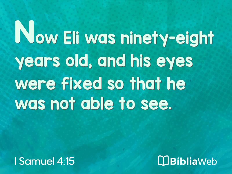 I Samuel 4:15 em imagem para compartilhar