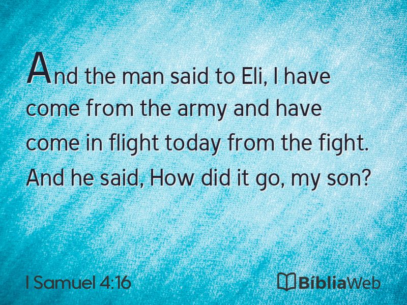 I Samuel 4:16 em imagem para compartilhar