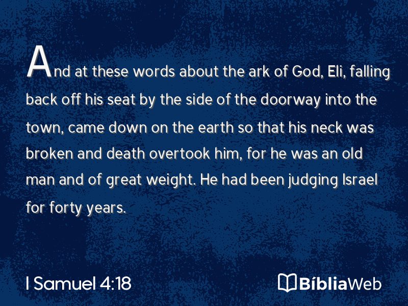 I Samuel 4:18 em imagem para compartilhar
