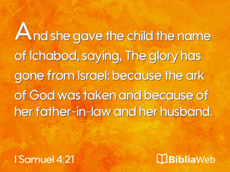 I Samuel 4:21 em imagem para compartilhar