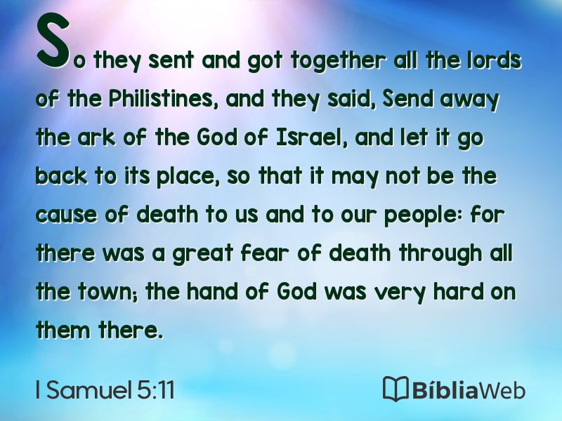 I Samuel 5:11 em imagem para compartilhar