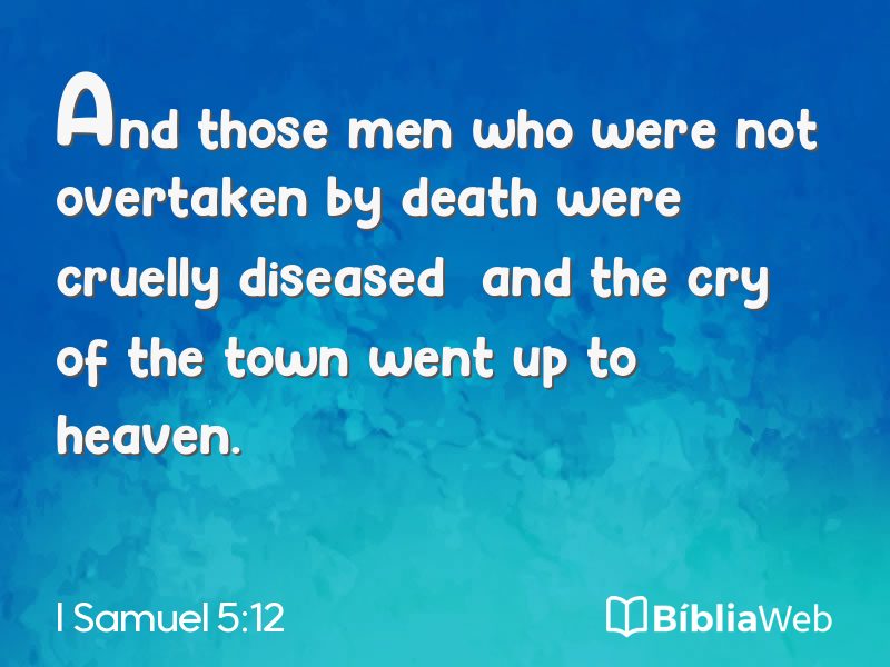 I Samuel 5:12 em imagem para compartilhar